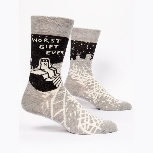 Worst Gift Ever - Men's Crew Socks - The Red Dog Gift Shop